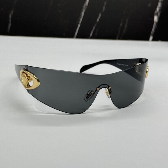 NEW VERSACE VE2280 1002/87 UNISEX BLACK VERSACE SUNGLASSES VE2280 100287